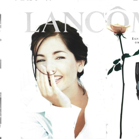 Lancome Paris Long Wearing makeup Hydro Compact AD 1990s Vintage Print Ad 2 PAGE - Picture 2 of 4